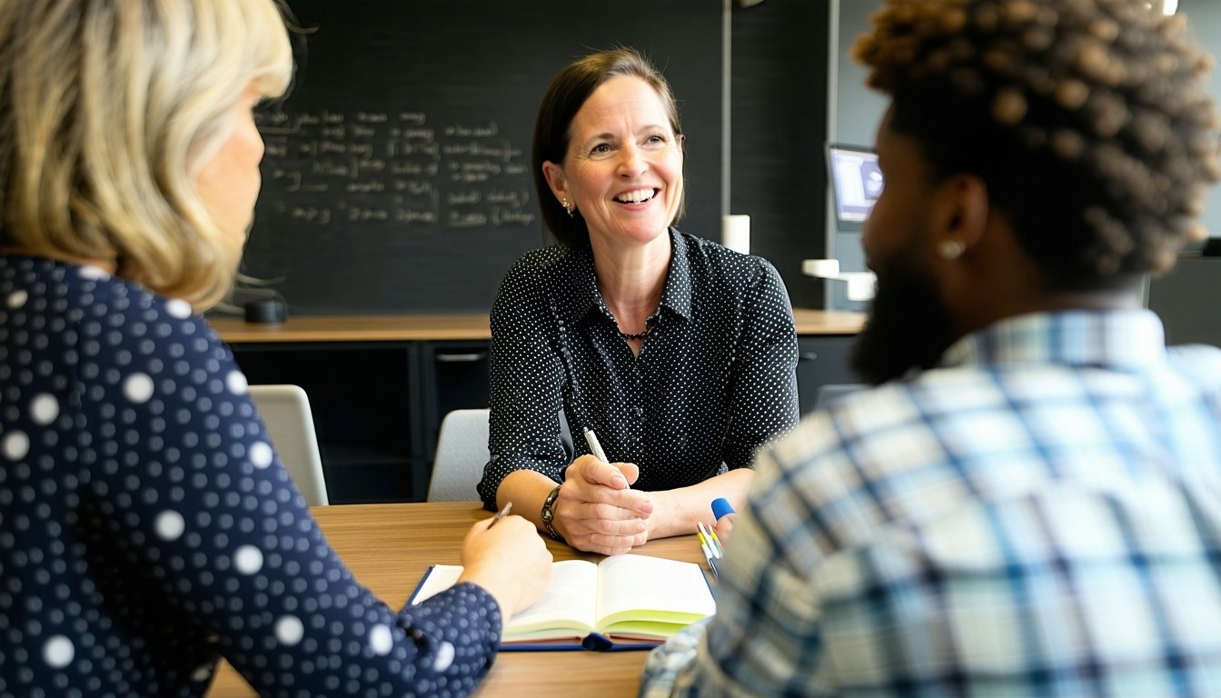A nonprofit leader collaborating with a consultant on strategy